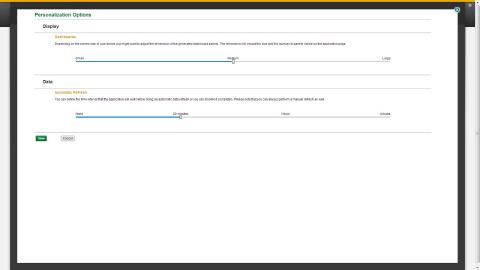 Personalisation Settings