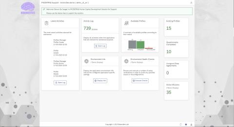Support Welcome Dashboard